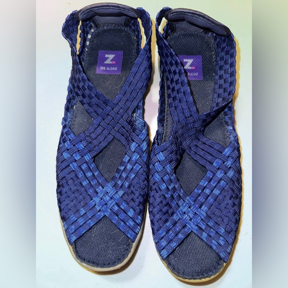 Zee Alexis Women's Blue Woven Sandals - Picture 1 of 7